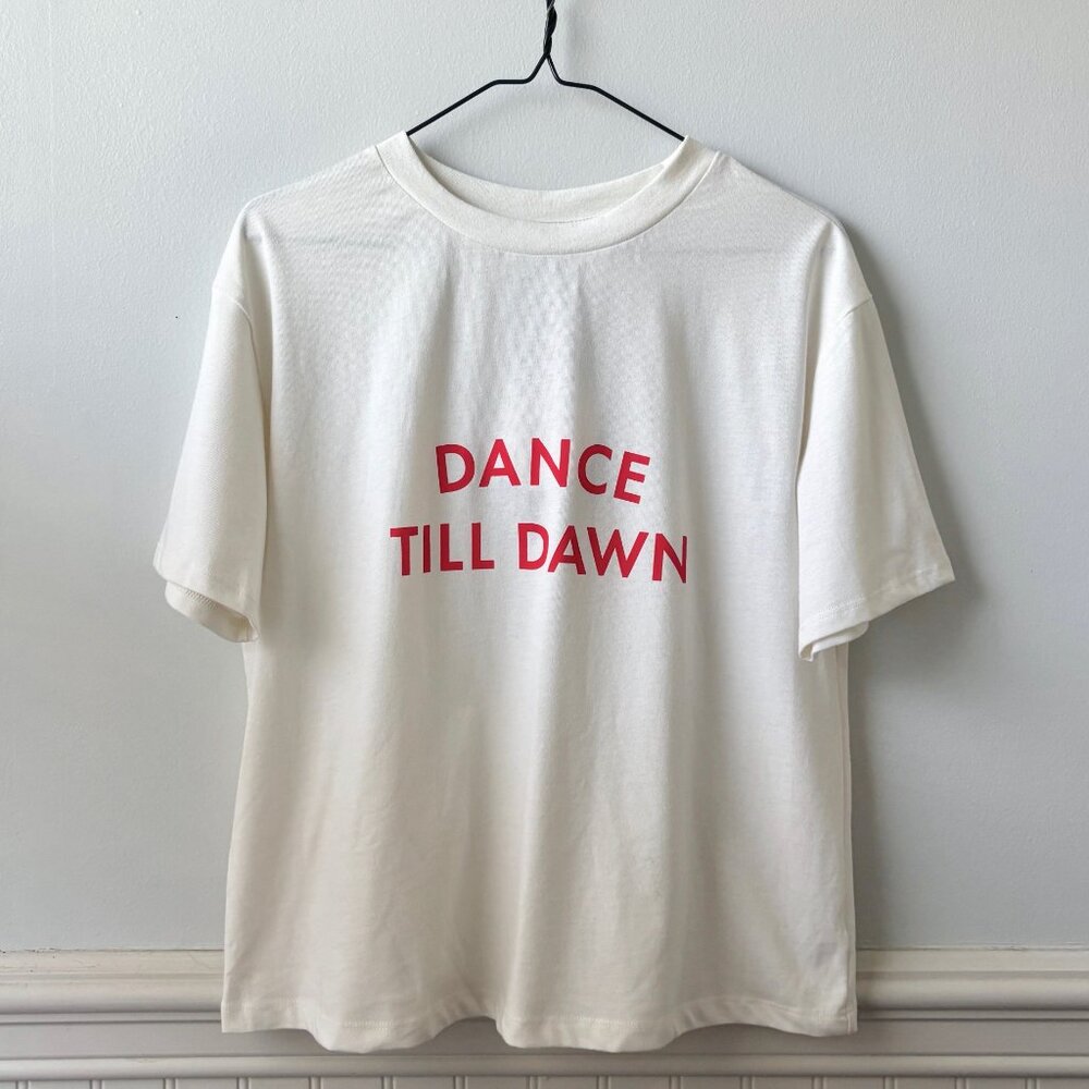 NWT kate spade new york x Target Women's T-shirt Dance Till Dawn White Red Small